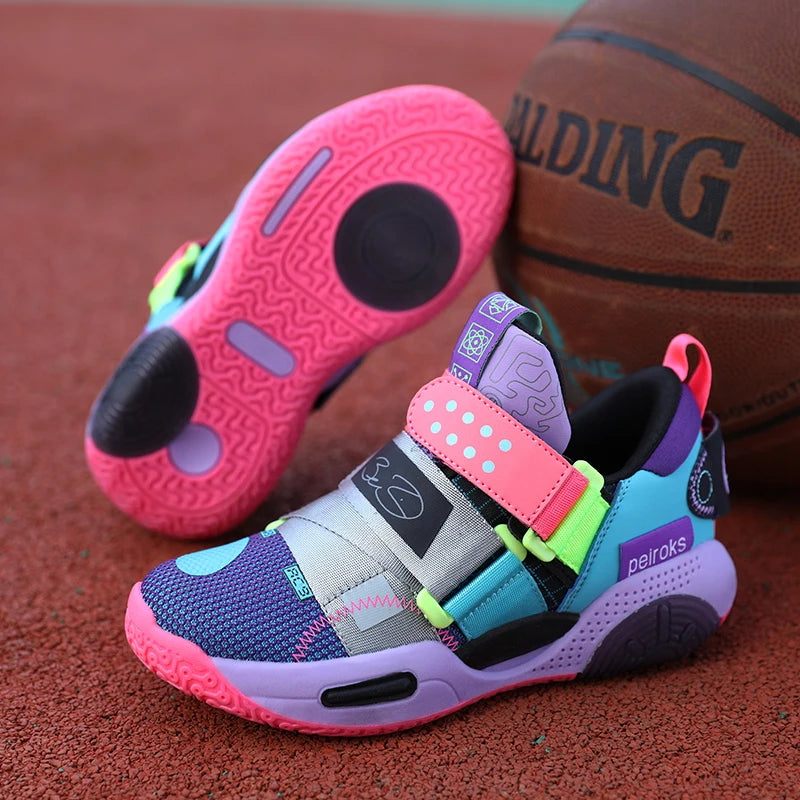 Tênis de Vôlei Infantil SwiftServe Original | Vivazz-Rosa/Roxo/Azul