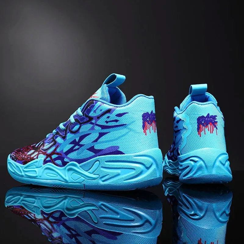 Tênis de Basquete Impact Blaze - Design moderno- Azul/Roxo