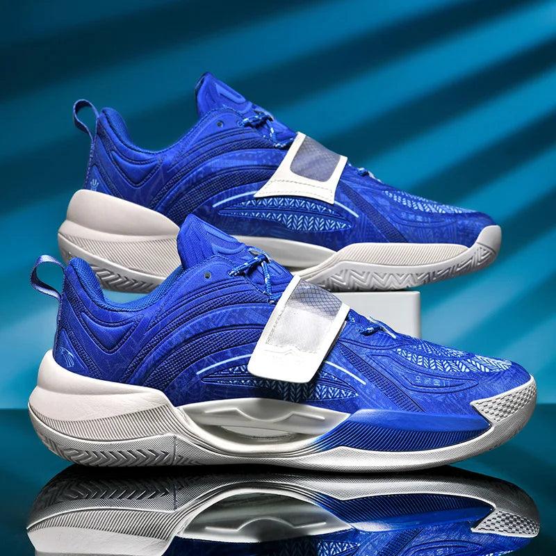 Tênis De Basquete Vortex| Respirável e Antiderrapante-Azul