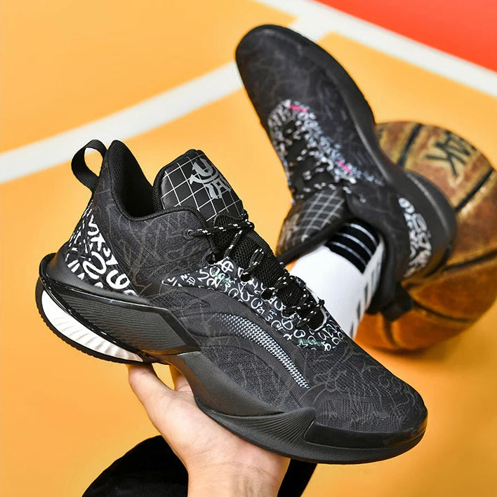 Tênis de Basquete e Vôlei Bounce Pro | Amortecimento Duplo e Grip Antiderrapante- Preto