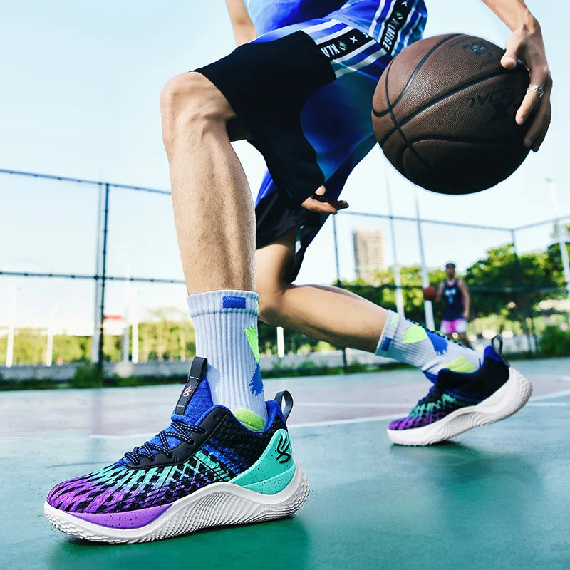 Tamanho 39 - Tênis de Basquete FlexMove | Respirável e Antiderrapante - Roxo
