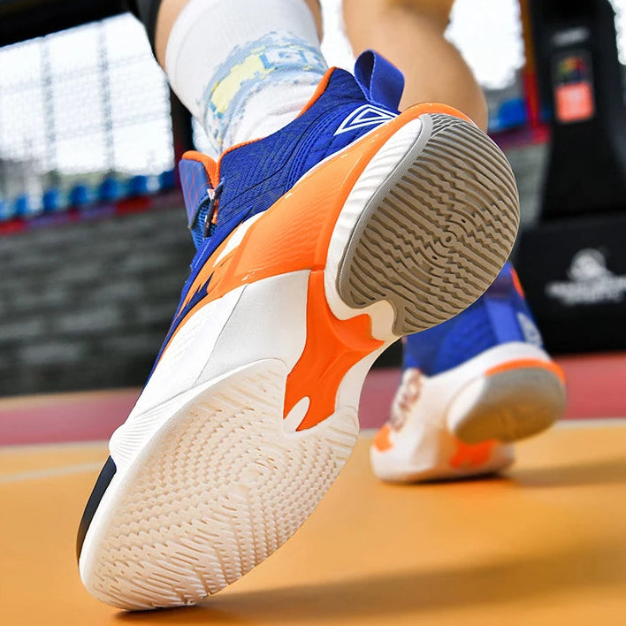 Tênis de Basquete e Vôlei Bounce Pro | Amortecimento Duplo e Grip Antiderrapante- Azul