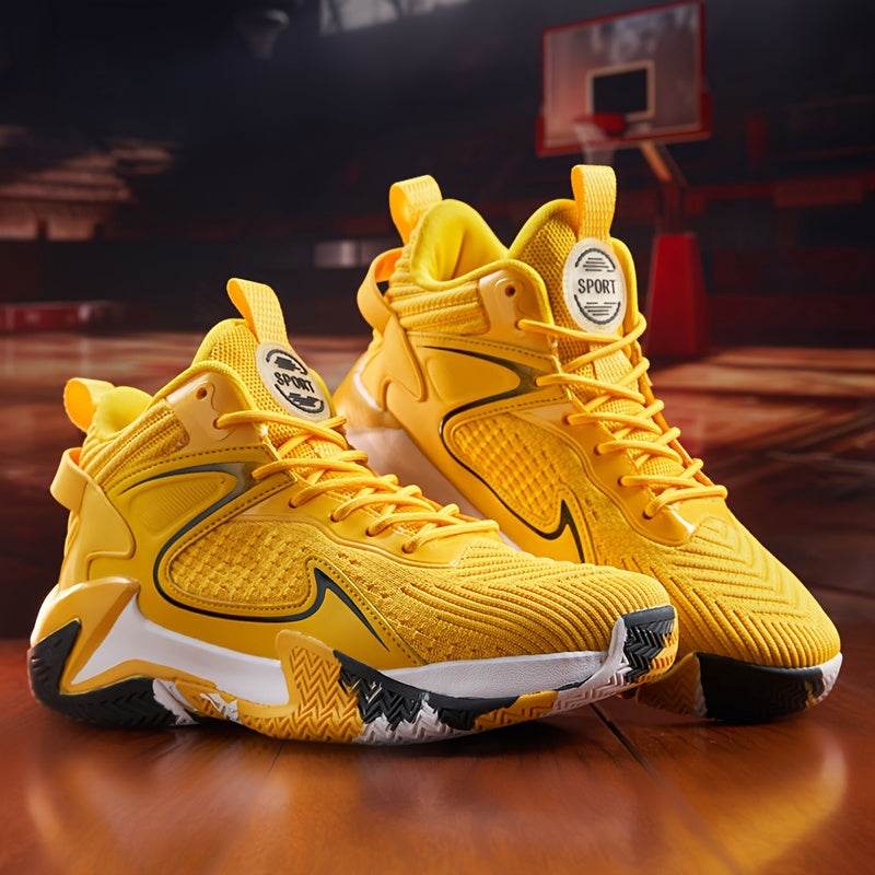 Tênis de Basquete FlameStep Pro | Respirável e Máxima Absorção de Impacto- Amarelo