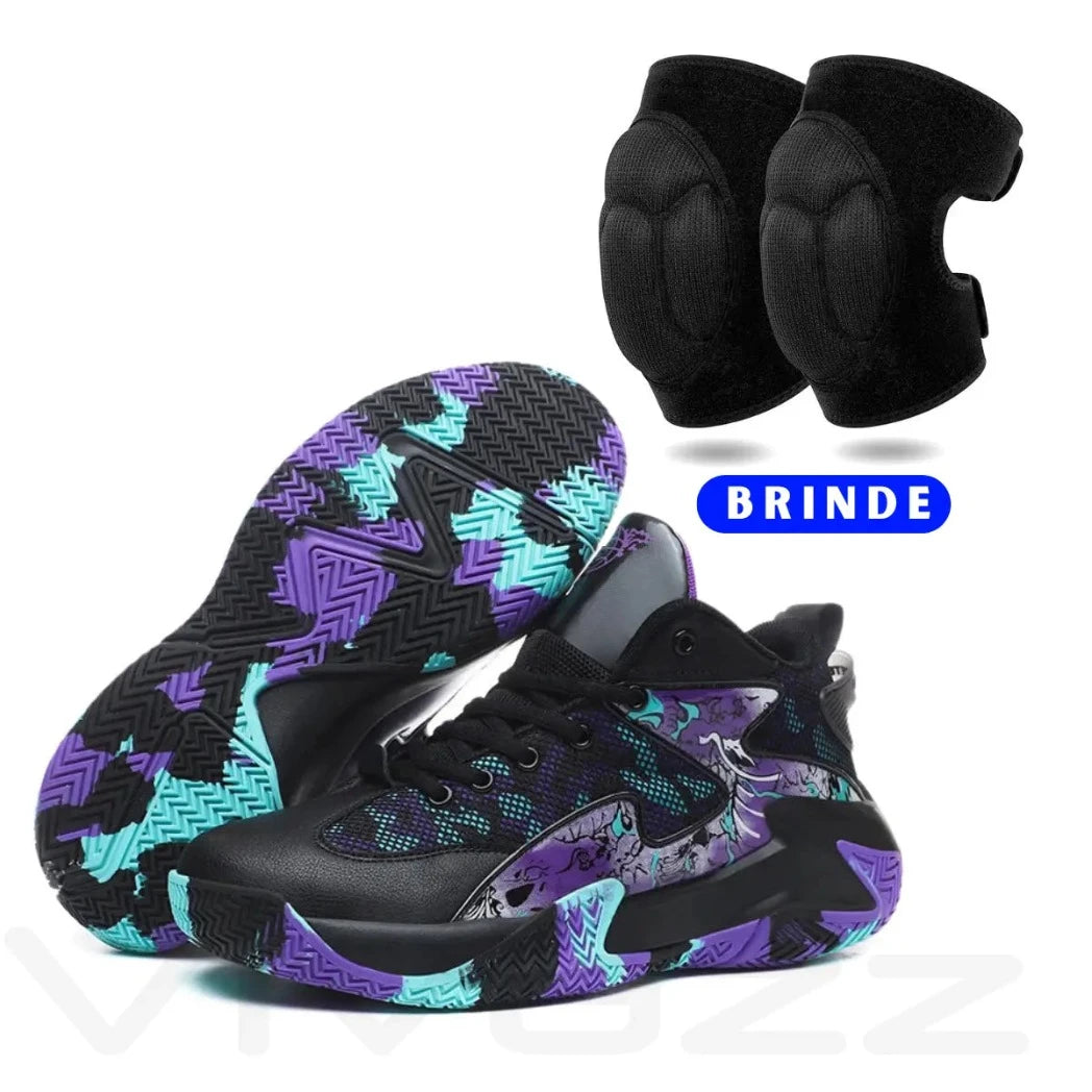 Kit Foam: Tênis de Vôlei Grafite 1.0 + Joelheira com Espuma