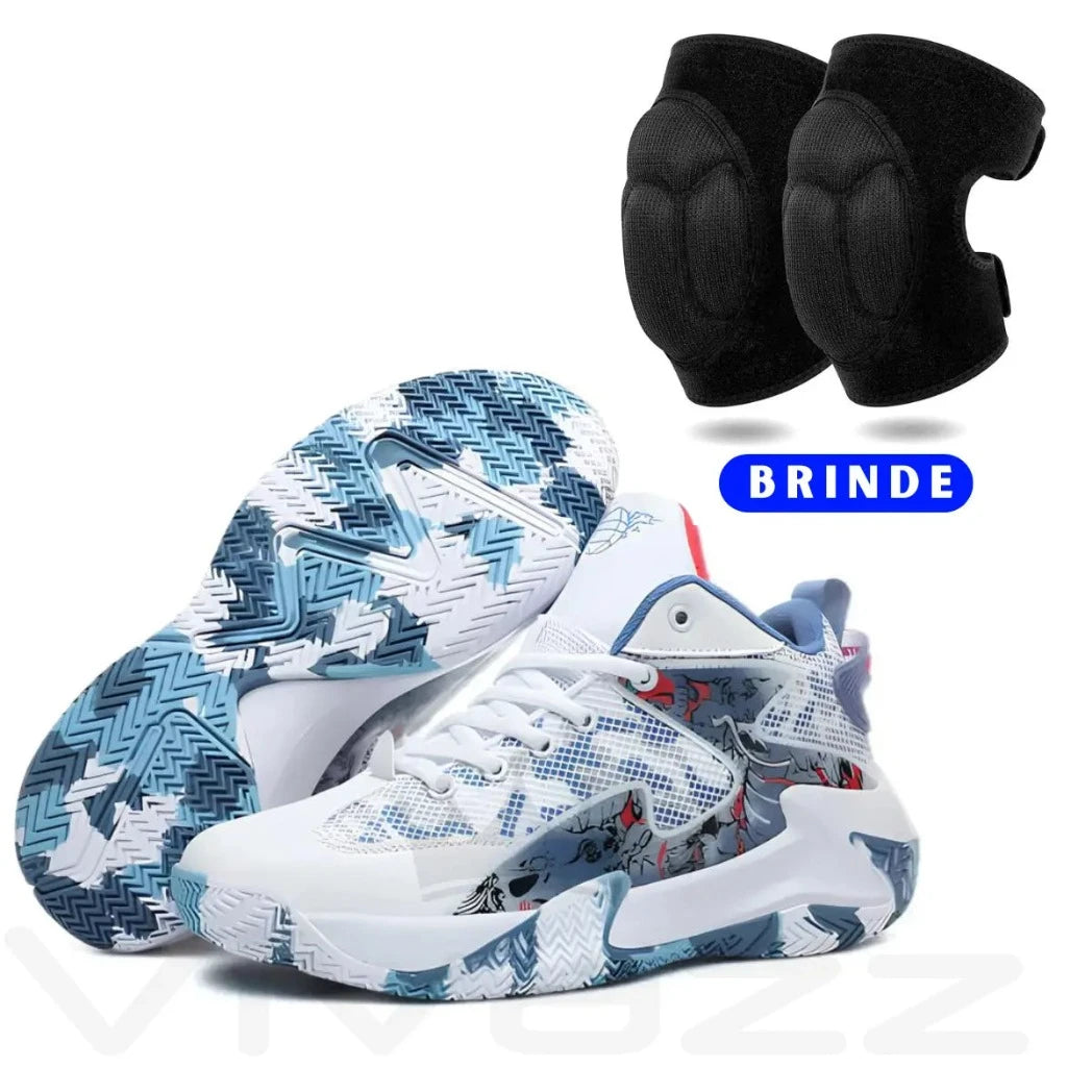 Kit Foam: Tênis de Vôlei Grafite 1.0 + Joelheira com Espuma