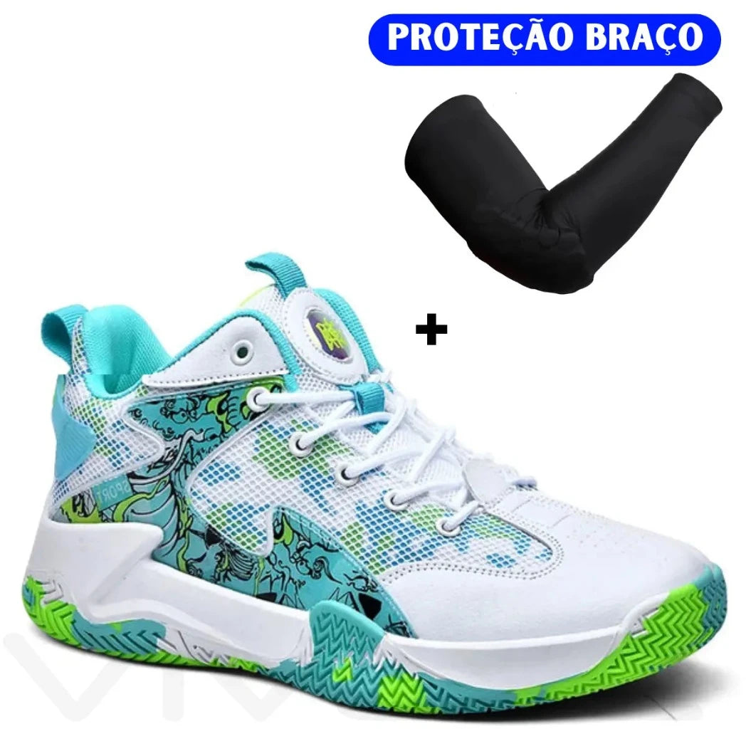 Kit Arm: Tênis de Vôlei Grafite 3.0 + Manguito (Proteção de Braço)