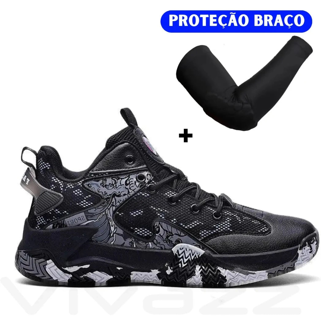 Kit Arm: Tênis de Vôlei Grafite 3.0 + Manguito (Proteção de Braço)