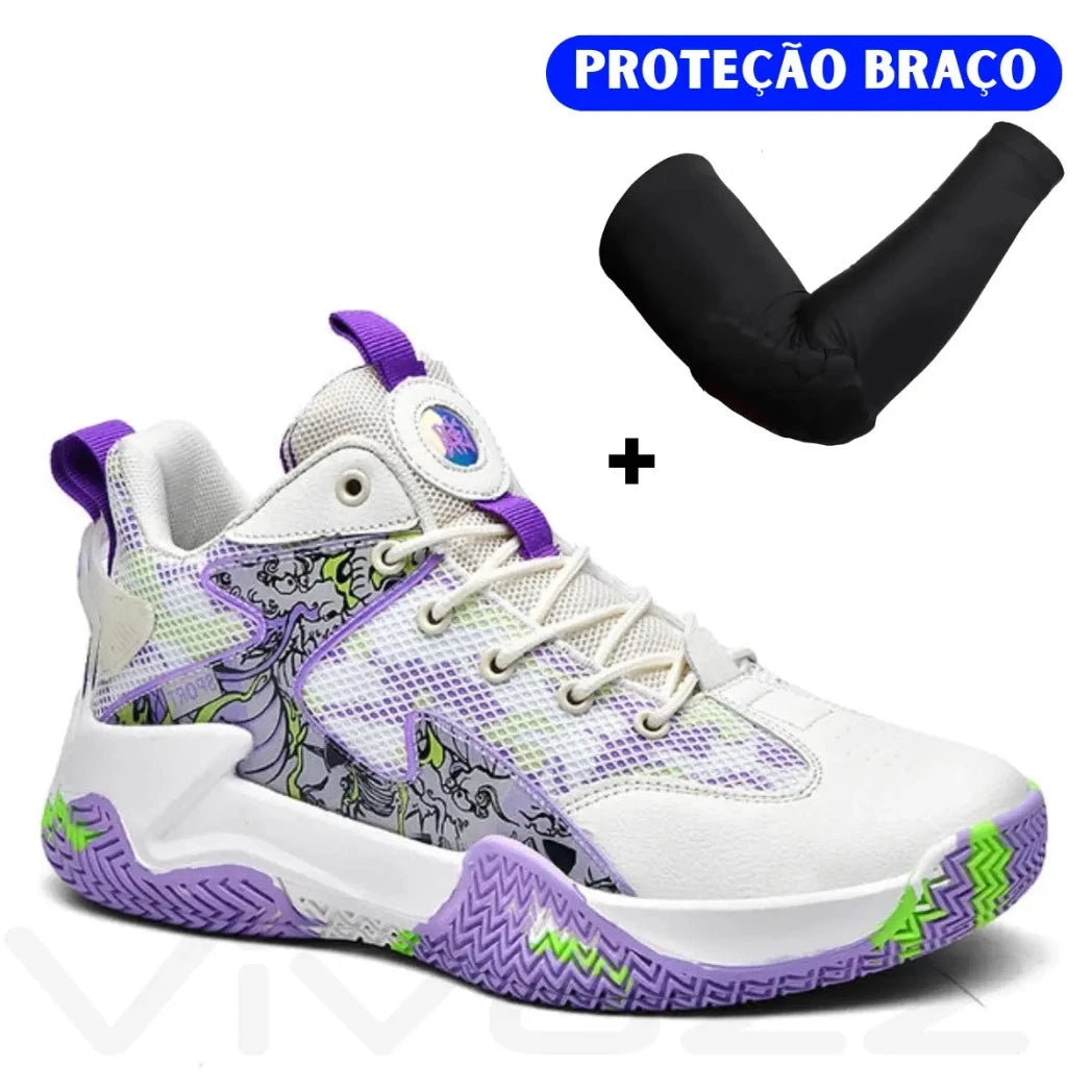 Kit Arm: Tênis de Vôlei Grafite 3.0 + Manguito (Proteção de Braço)