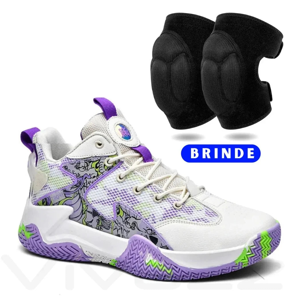 Kit Foam: Tênis de Vôlei Grafite 3.0 + Joelheira com Espuma