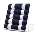 10 Pares de Meia de Algodão Premium | Respirável e Macia - 10 Azul Marinho