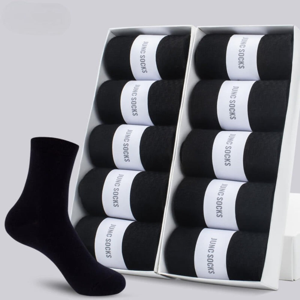 10 Pares de Meia de Algodão Premium | Respirável e Macia
