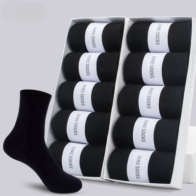 10 Pares de Meia de Algodão Premium | Respirável e Macia