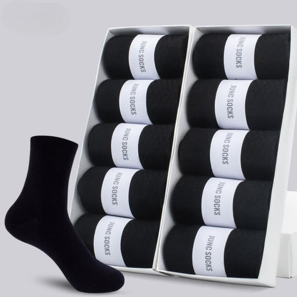 10 Pares de Meia de Algodão Premium | Respirável e Macia