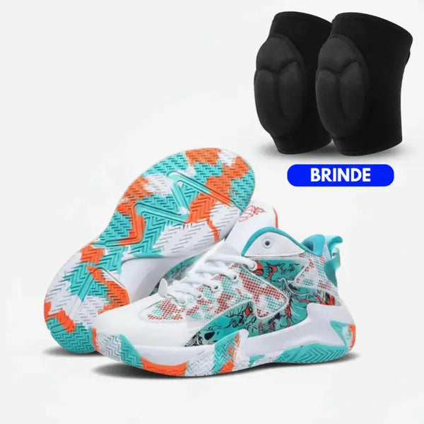 Kit Foam: Tênis de Basquete Grafite 1.0 + Joelheira com Espuma