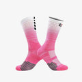 Meia Profissional de Esportes Cano Médio - Rosa/Branco