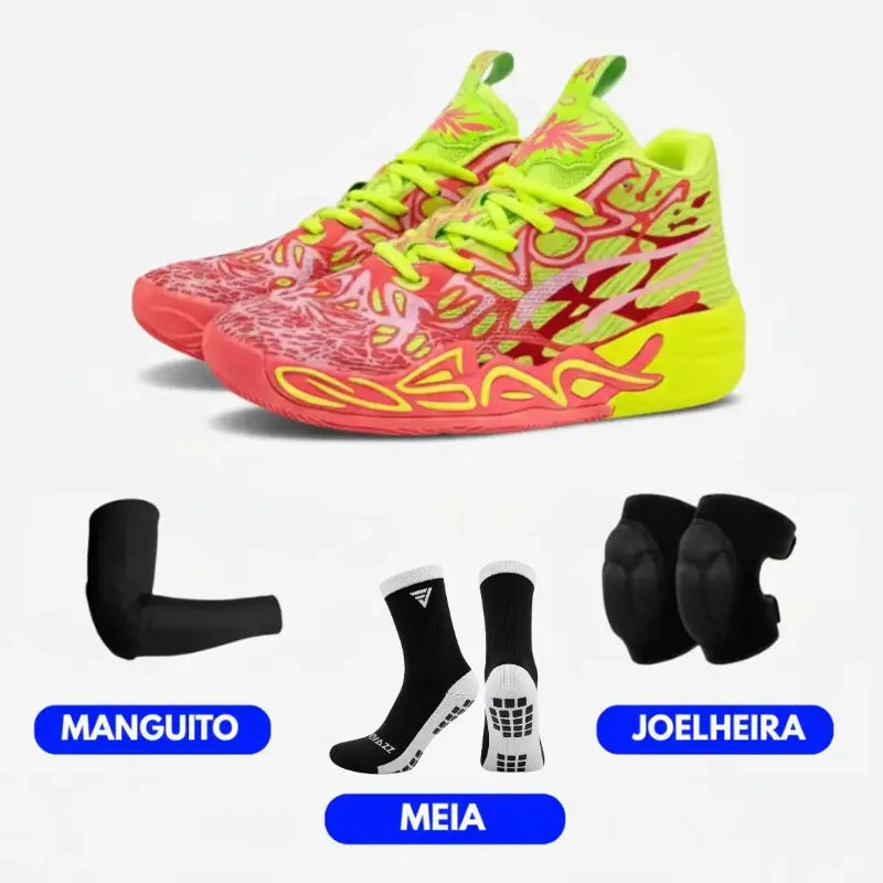 KIT Tênis de Vôlei Impact Blaze + Joelheira + Meia + Manguito