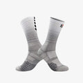 Meia Profissional de Esportes Cano Médio - Cinza/Branco