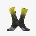 Meia Profissional de Esportes Cano Médio - Preto/Amarelo