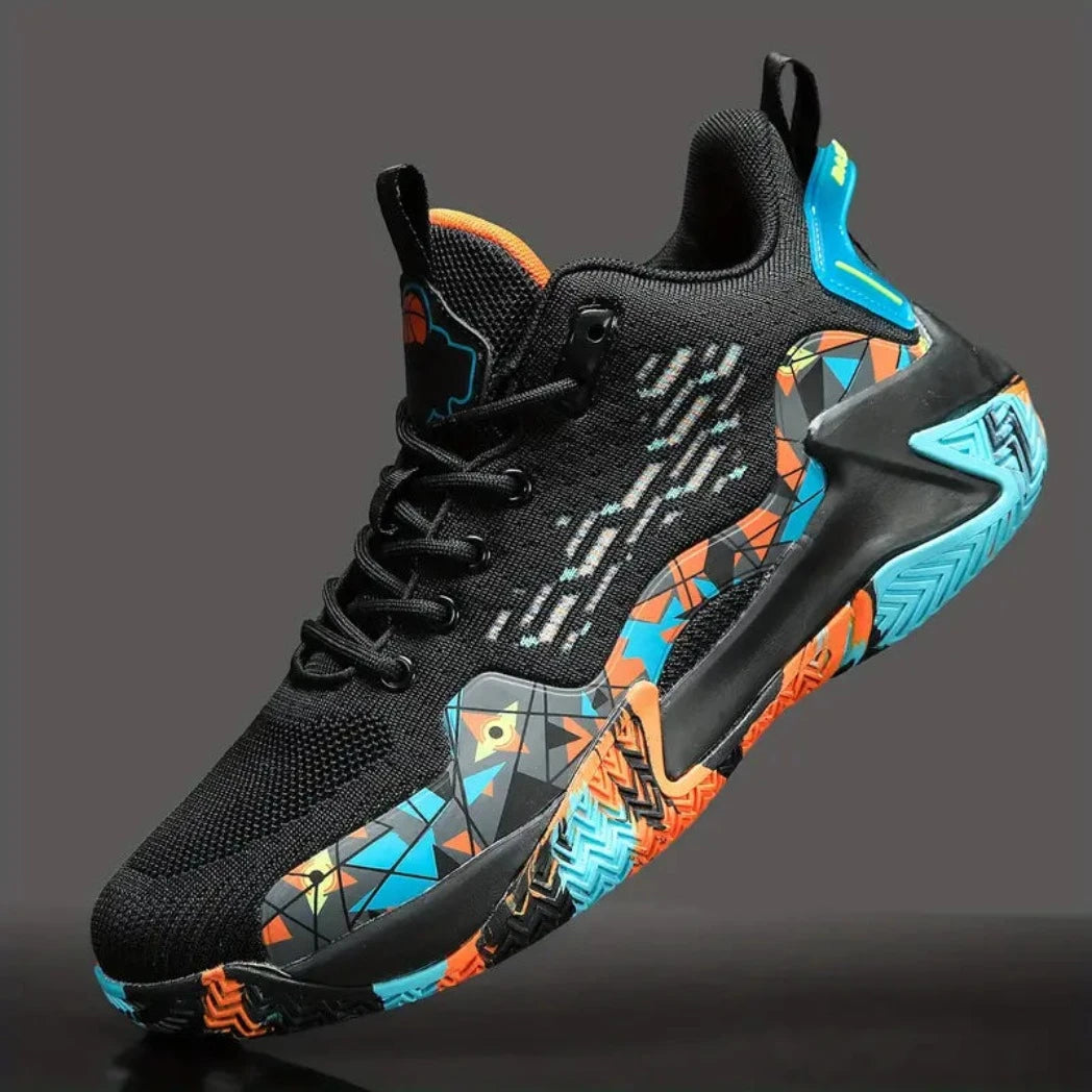 Tênis De Vôlei DynaDunk Original | Respirável e Antiderrapante- Preto/Laranja