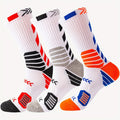 3 Pares de Meias Antiderrapante Cano Médio Profissional - Branco 3 Pares