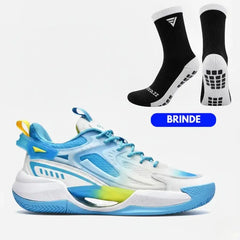 KIT Tênis de Vôlei PowerGrip + Meias Grátis - Azul