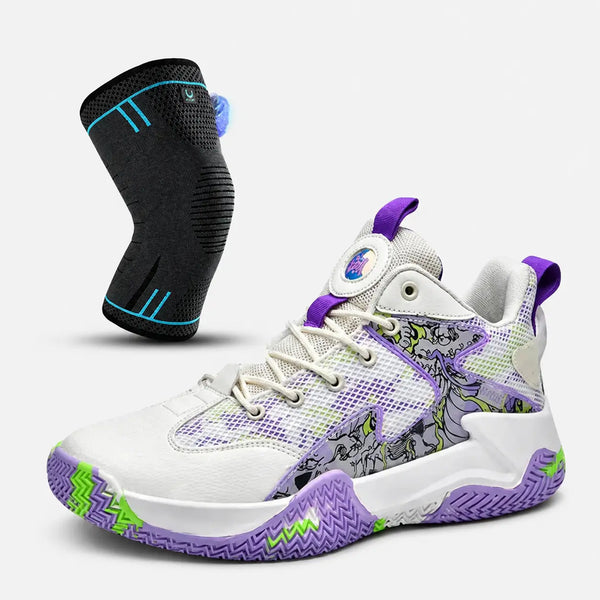 Kit Profissional: Tênis De basquete Grafite 3.0 + Joelheira de Compreensão