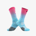 Meia Profissional de Esportes Cano Médio - Azul/Rosa