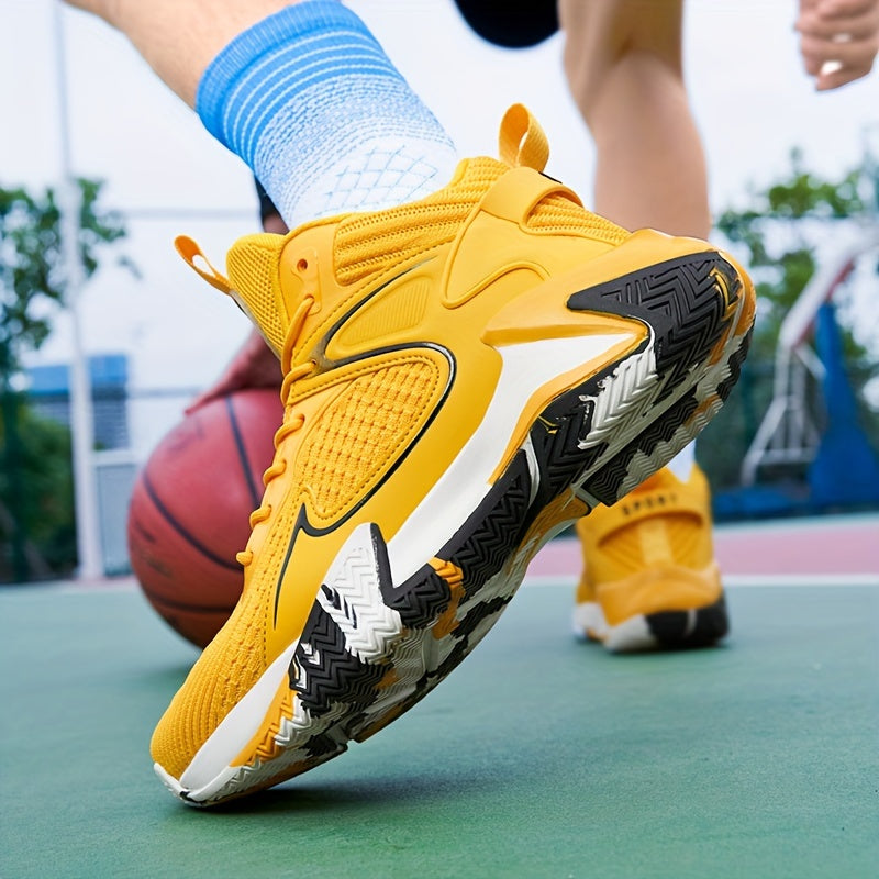Tênis de Basquete FlameStep Pro | Respirável e  Máxima Absorção de Impacto- Amarelo