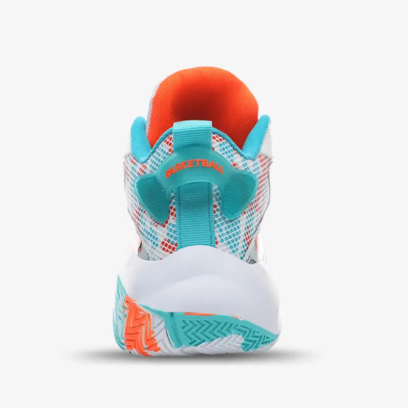 BF - Tênis de Vôlei e Basquete Grafite Original + Meias de Brinde-Branco/Laranja