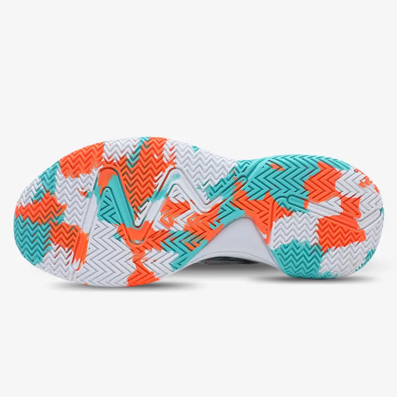 BF - Tênis de Vôlei e Basquete Grafite Original + Meias de Brinde-Branco/Laranja