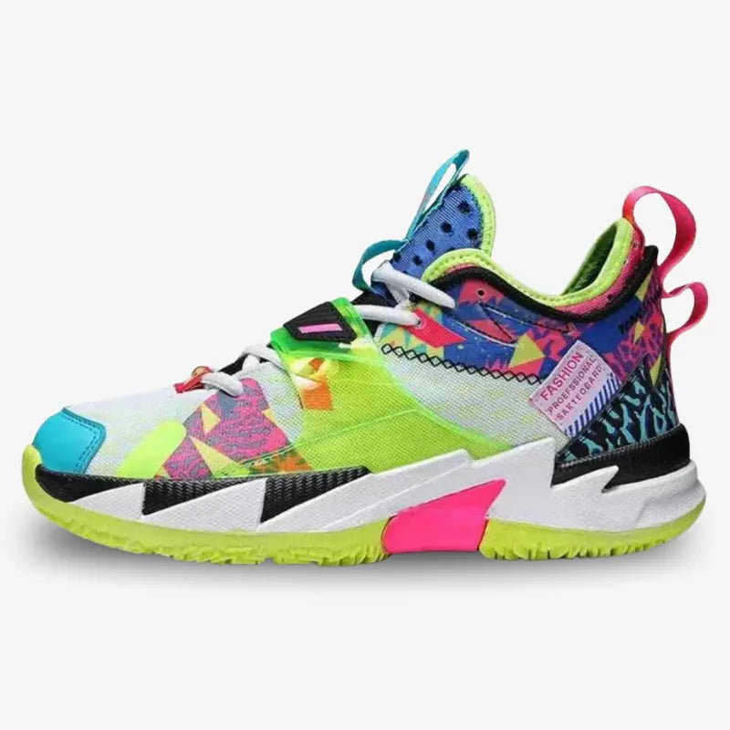 BF - Tênis De Vôlei e Basquete Phoenix + Meias de Brinde-Verde/Rosa