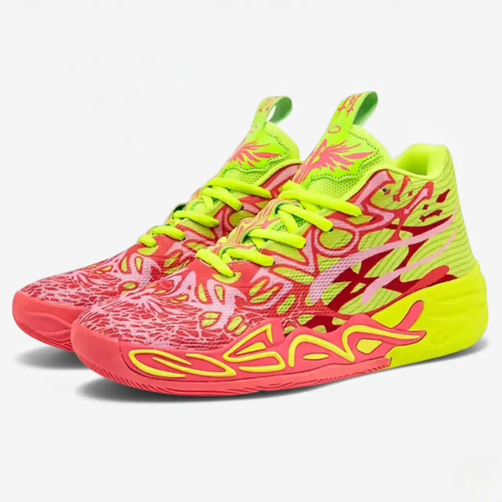 Tênis de Basquete Impact Blaze - Design moderno-Vermelho/Amarelo