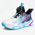 Tênis de Vôlei Infantil SpeedDribble | Respirável e Antiderrapante - Branco/Azul/Roxo