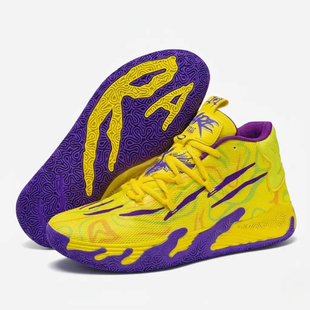 BF - Tênis de Vôlei e Basquete AeroDunk Original + Meias de Brinde-Amarelo