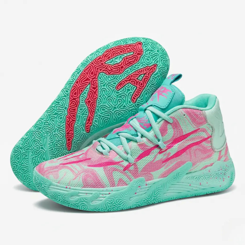KIT Tênis de Vôlei AeroDunk + Meias Grátis-Verde/Rosa