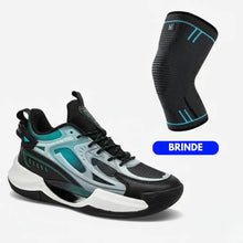 KIT Tênis de Vôlei e Basquete PowerGrip Black + Joelheira Grátis BLCKF