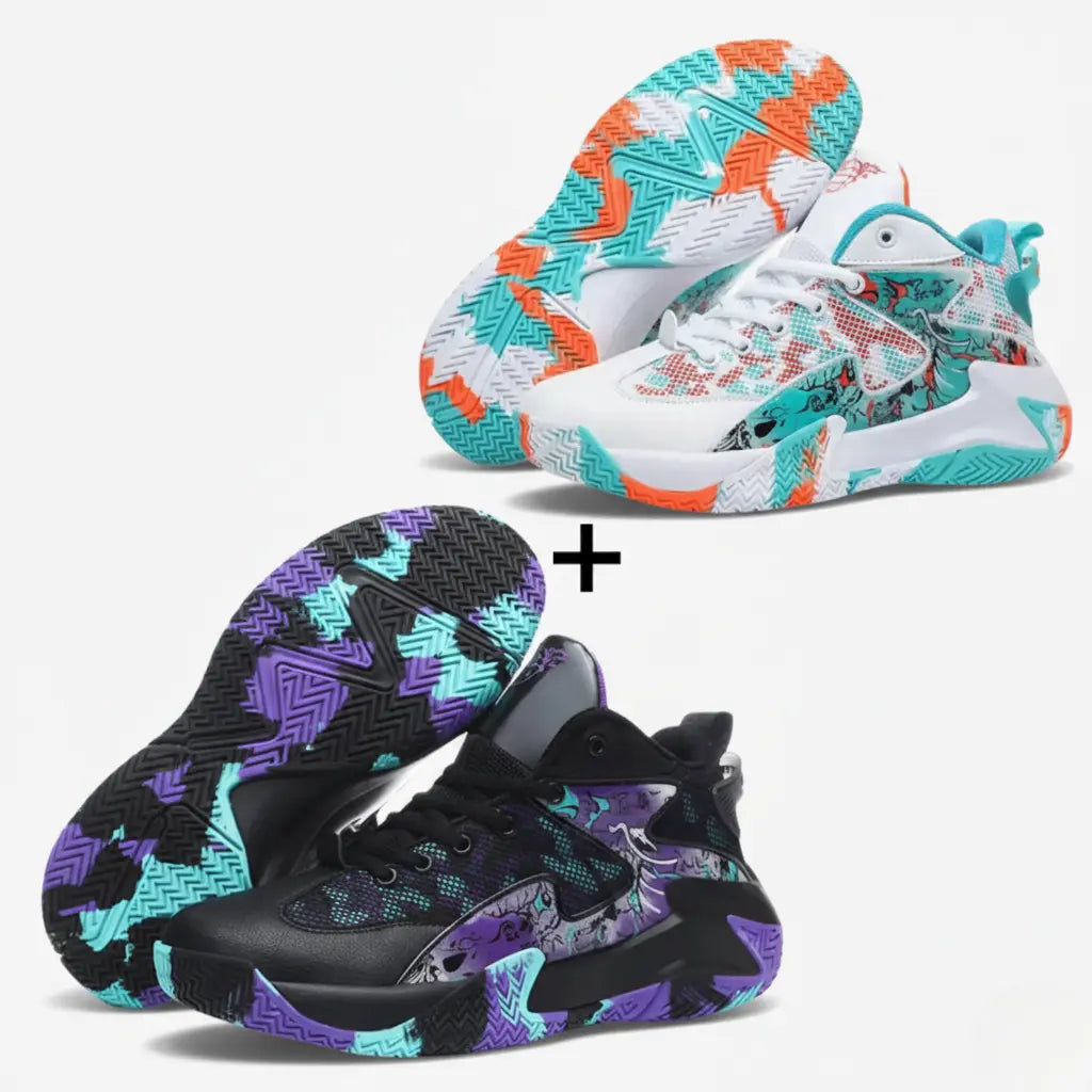 Kit 2 Pares do Tênis de Vôlei Grafite Original | Vivazz-Preto/Branco