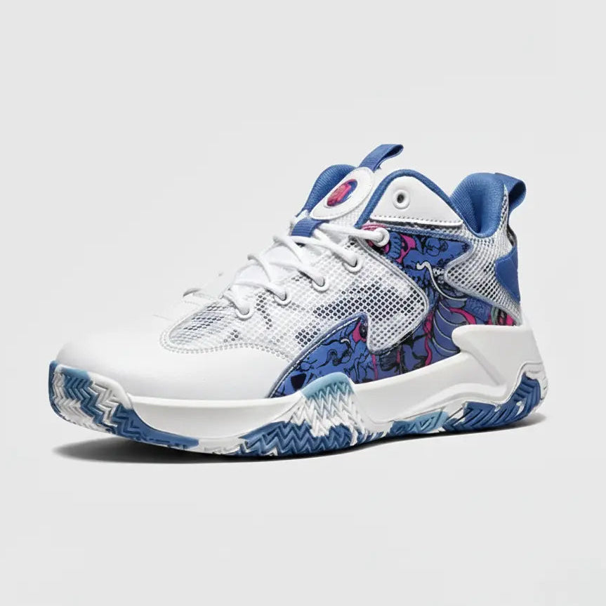 Tênis de Vôlei Aesthetic Grafite 3.0 | Respirável e Antiderrapante - Branco/Azul