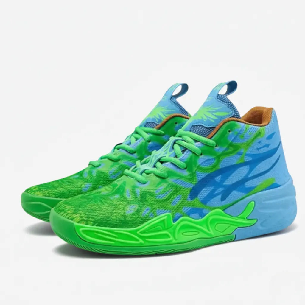 KIT Tênis de Vôlei Impact Blaze + Meias Grátis-Azul/Verde