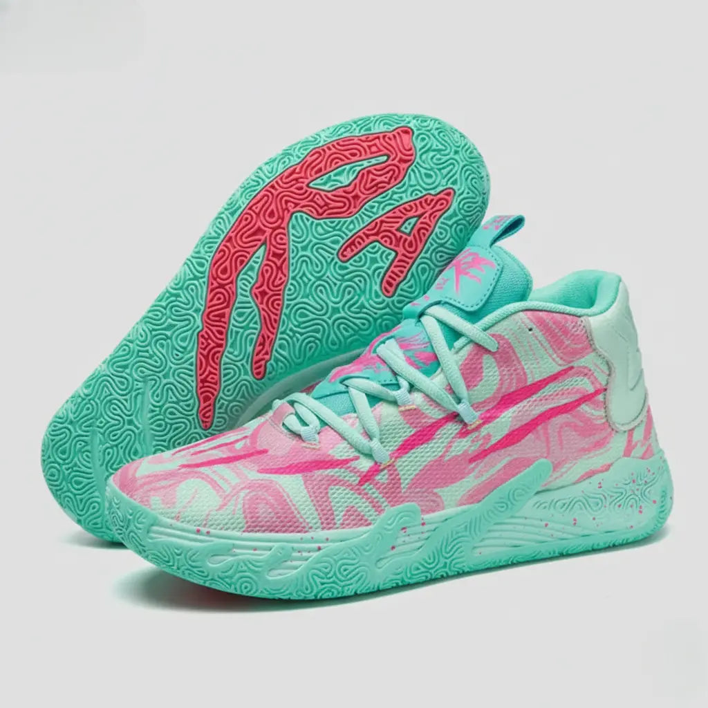 Tênis de Basquete AeroDunk - Vivazz - Verde/Rosa