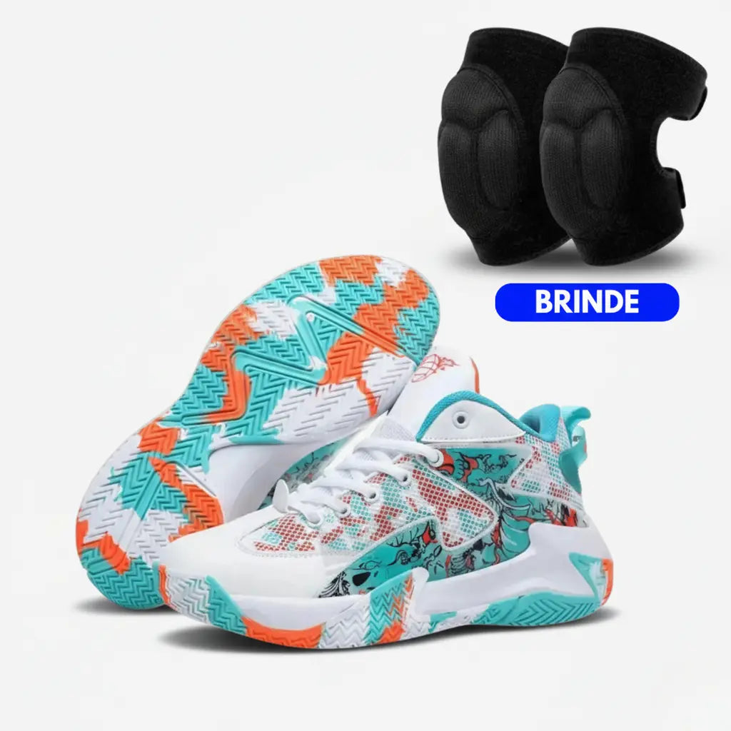 Kit Foam: Tênis de Basquete Grafite 1.0 + Joelheira com Espuma