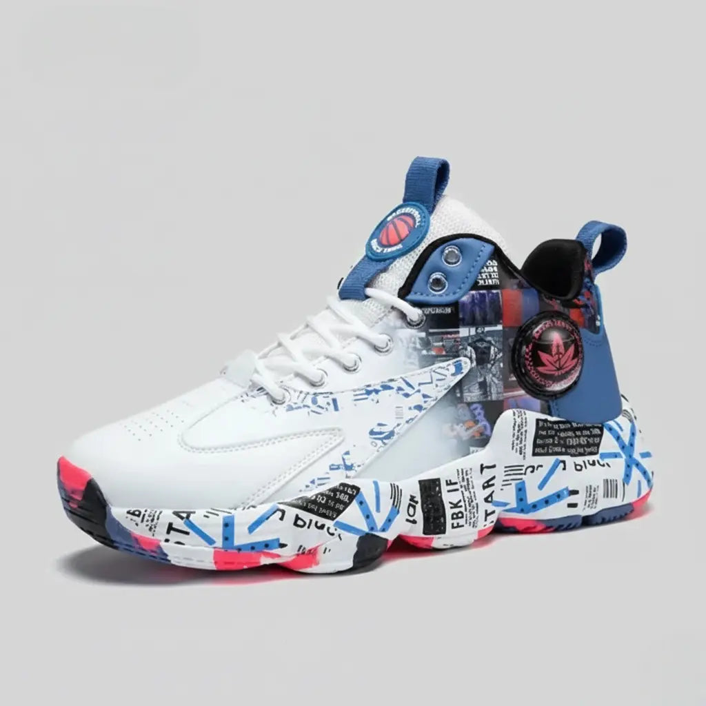 Tênis De Basquete EvoMotion  | Respirável e Antiderrapante-Branco/Azul