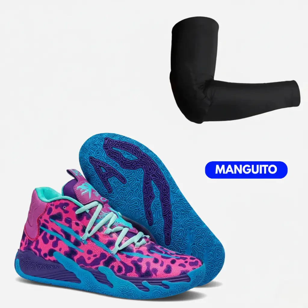 KIT Tênis de Vôlei AeroDunk + Manguito-Azul/Roxo