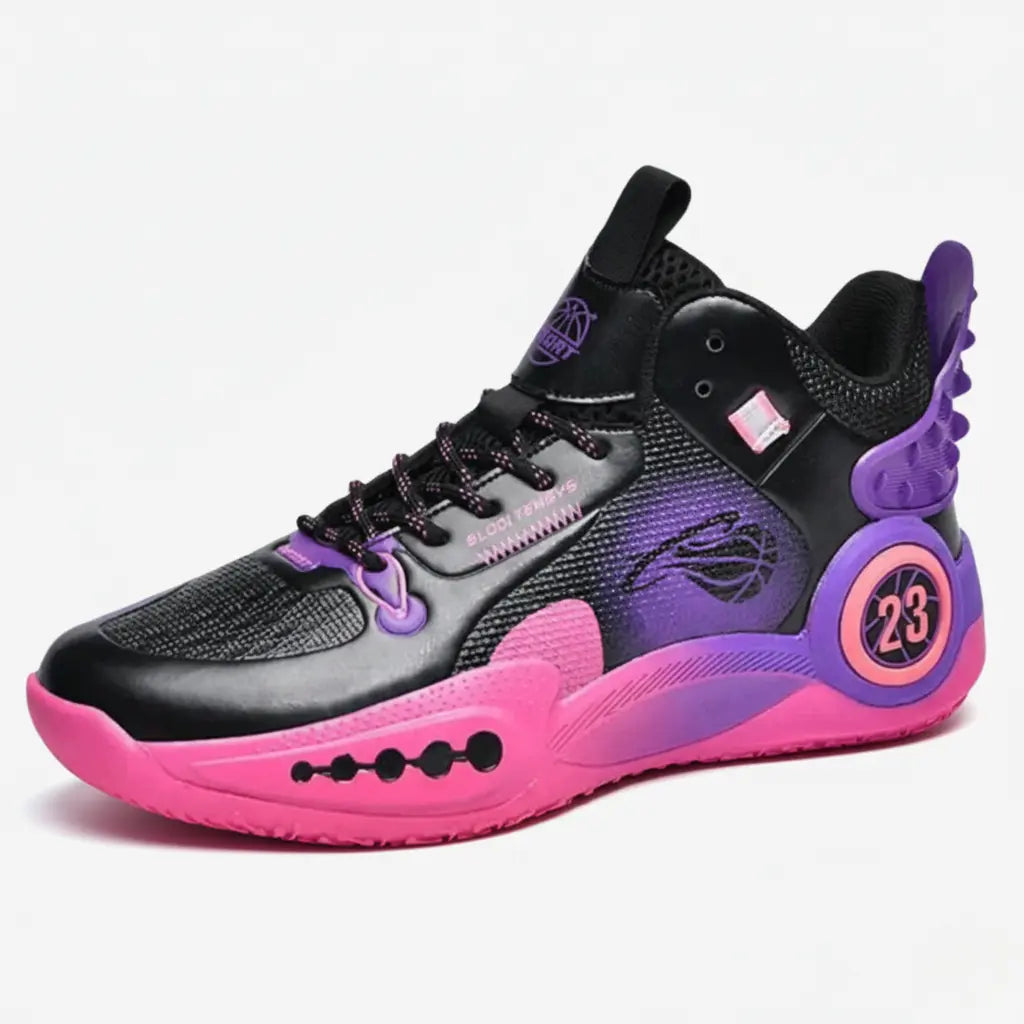 BF - Tênis De Vôlei e Basquete SprintFlow  + Meias de Brinde-Preto/Rosa
