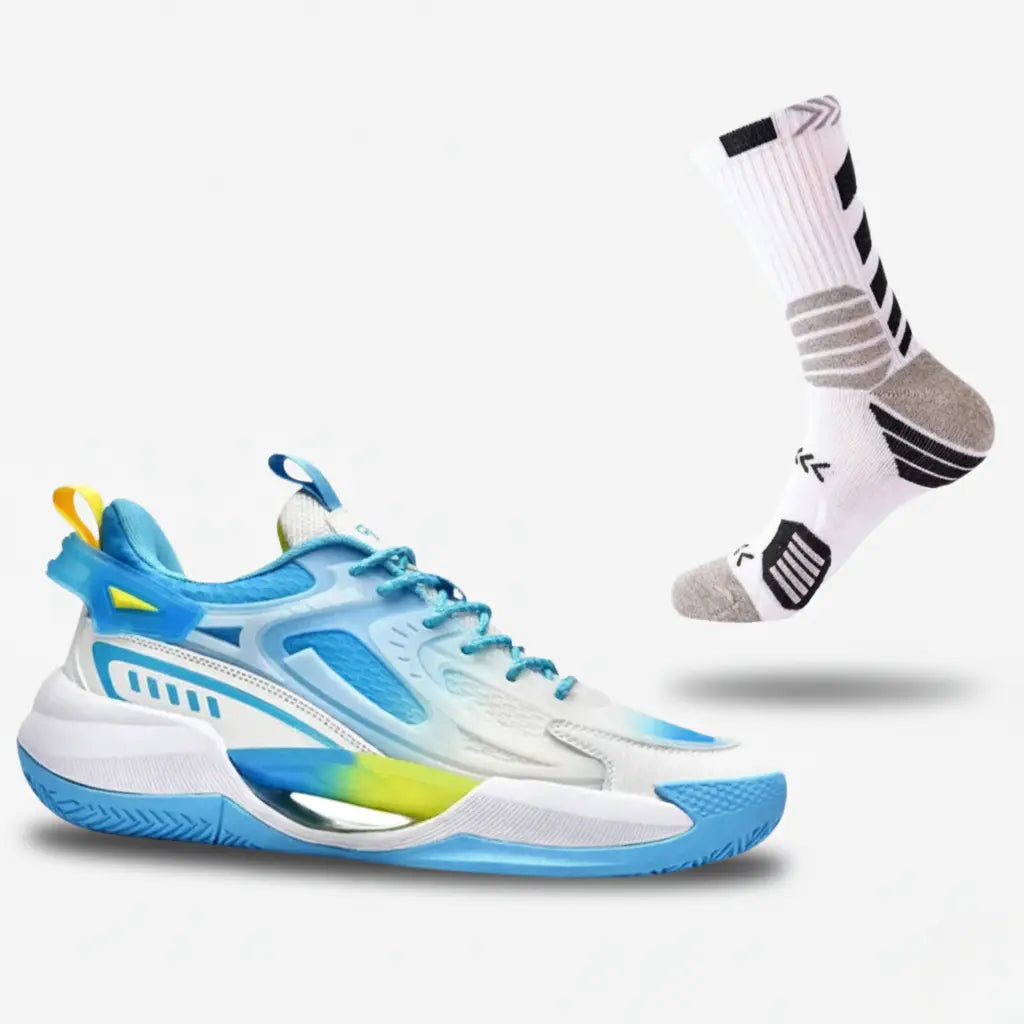 BF - Tênis de Vôlei e Basquete PowerGrip + Meias de Brinde-Azul