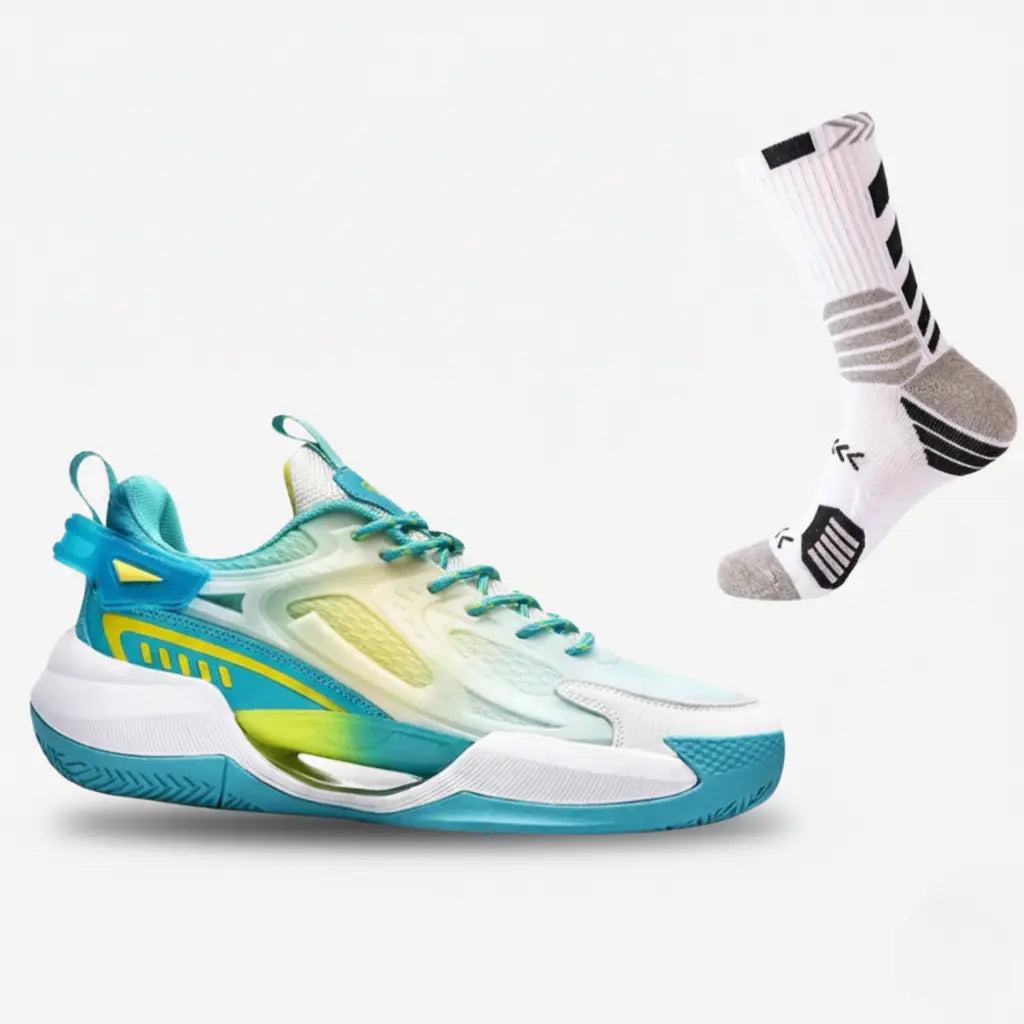 BF - Tênis de Vôlei e Basquete PowerGrip + Meias de Brinde-Verde