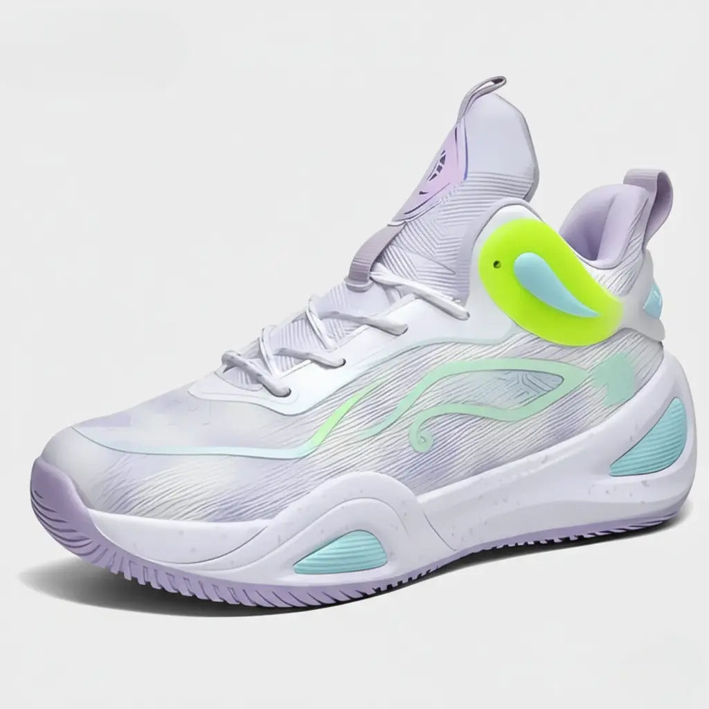 Tênis de Vôlei e Basquete - DunkX Pro | Controle e Conforto em Alta Performance- Branco/Líllas