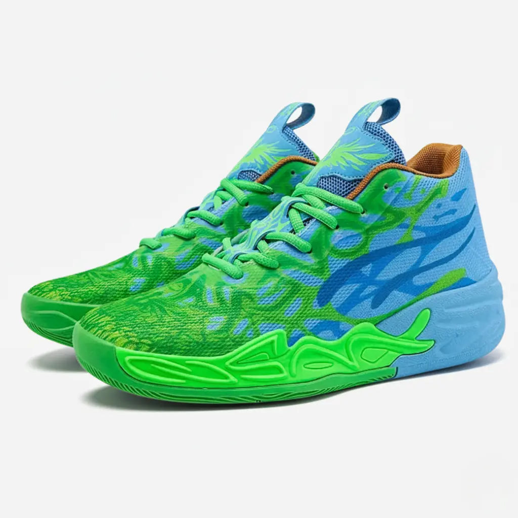 KIT Tênis de Vôlei Impact Blaze + Joelheira de Brinde-Azul/Verde