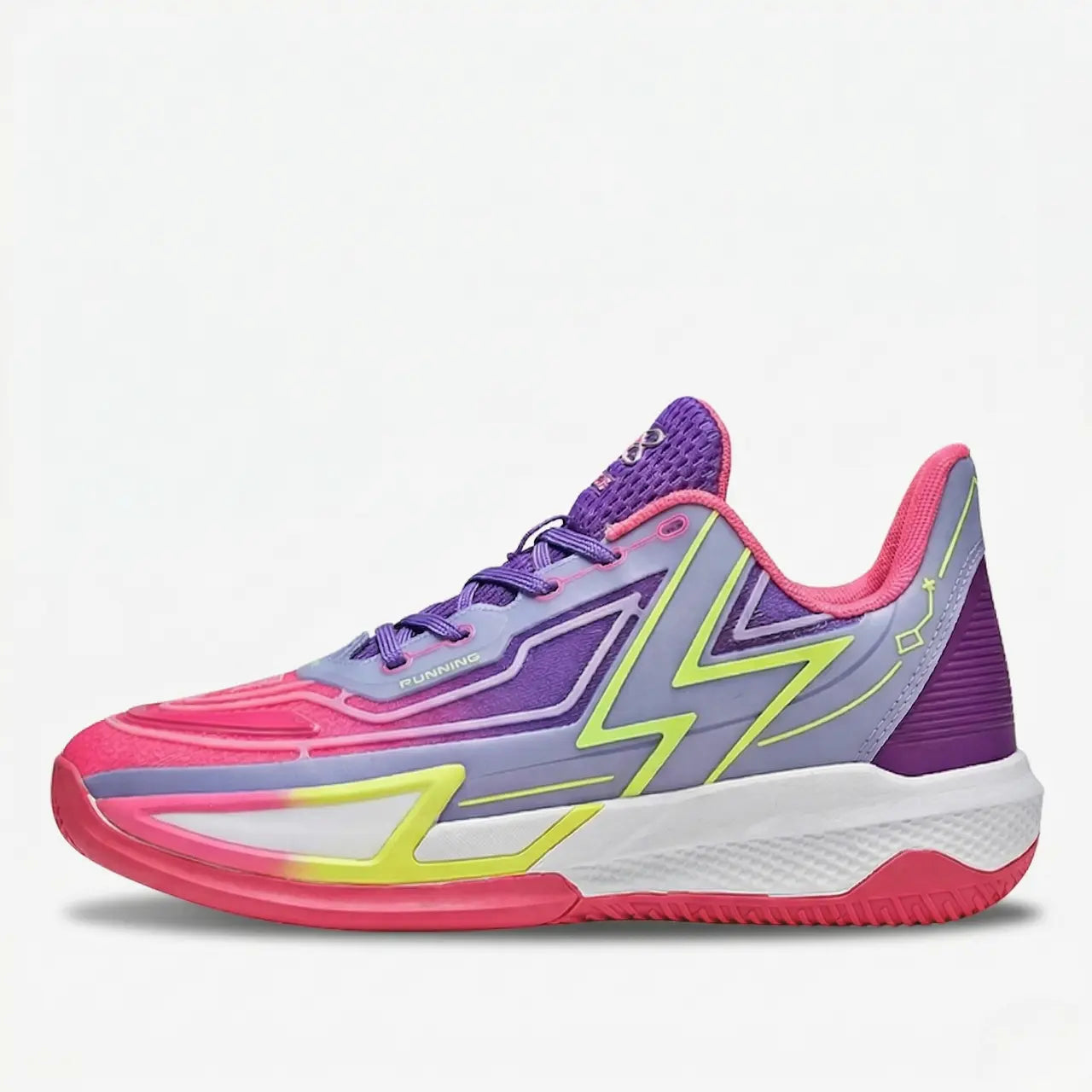 Tênis de Vôlei NeonBlast Gradient | Brilho Noturno e Antiderrapante-Rosa/Roxo