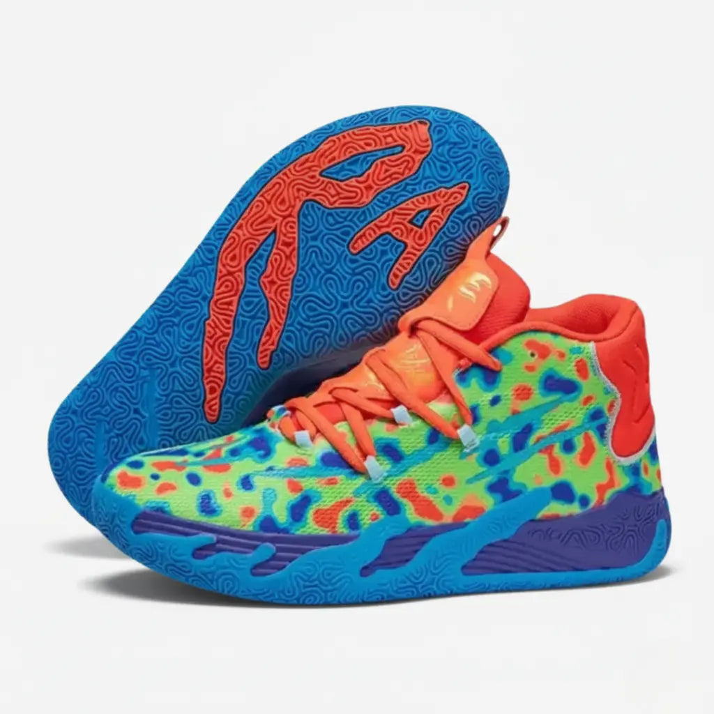 KIT Tênis de Vôlei AeroDunk + Joelheira + Meia + Manguito-Verde-Laranja